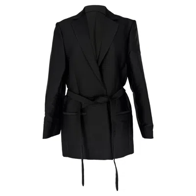 Pre-owned Totême Belted Evening Blazer In Black Cotton