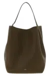 Totême 'belted Grained-leather' Handbag In Brown