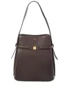 Totême Leather Bucket Bag In Brown