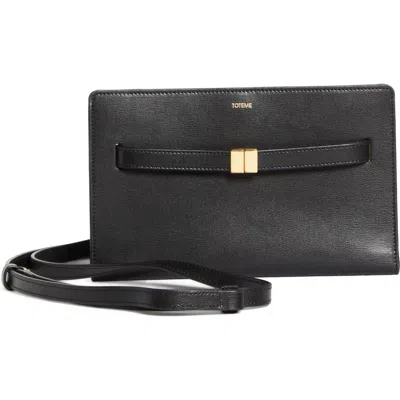 Totême Toteme Belted Leather Crossbody Bag In Black