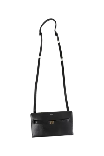 Totême Belted Leather Crossbody Bag In Black