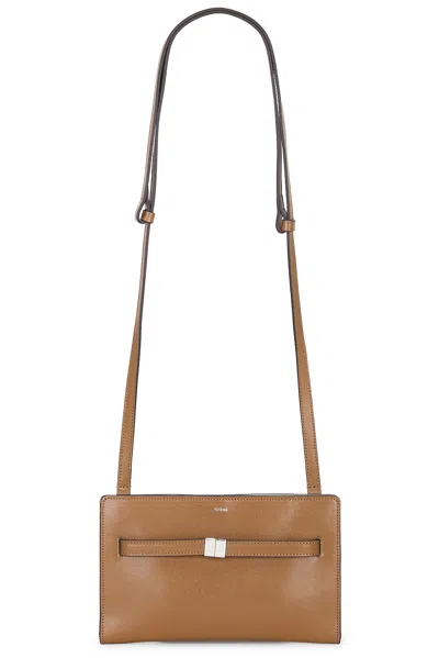 Totême Belted Leather Crossbody Bag In Brown