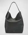 Totême Belted Leather Tote Bag In Black