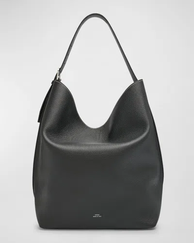 Totême Belted Leather Tote Bag In Brown