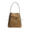 Totême Belted Lizard Embossed Bucket Bag