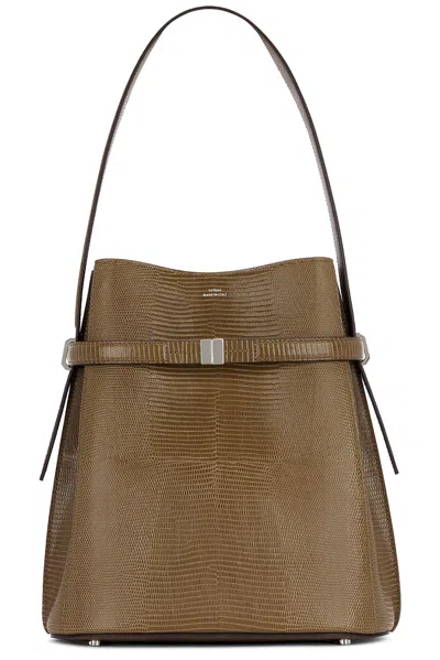 TOTÊME BELTED LIZARD EMBOSSED BUCKET BAG