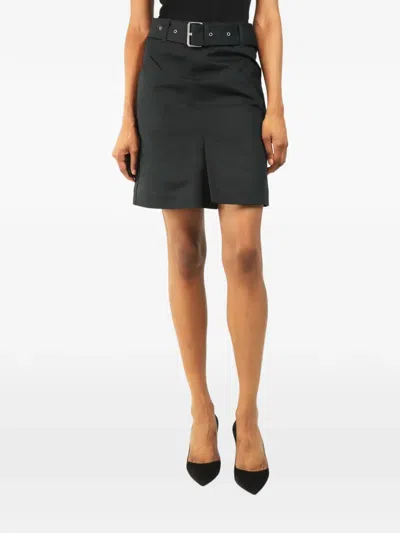 Pre-owned Totême Belted Mini Skirt In Black