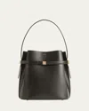 Totême Belted Napa Leather Bucket Bag In Brown