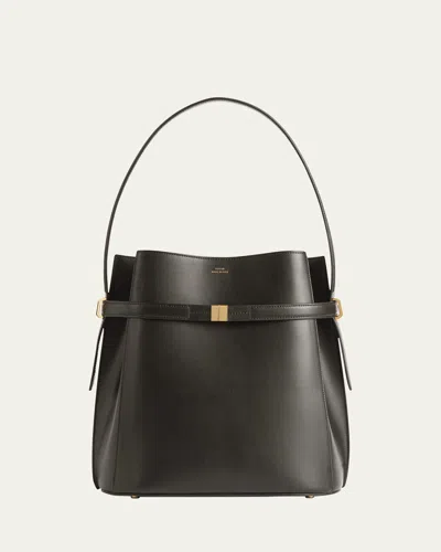 Totême Belted Napa Leather Bucket Bag In Brown