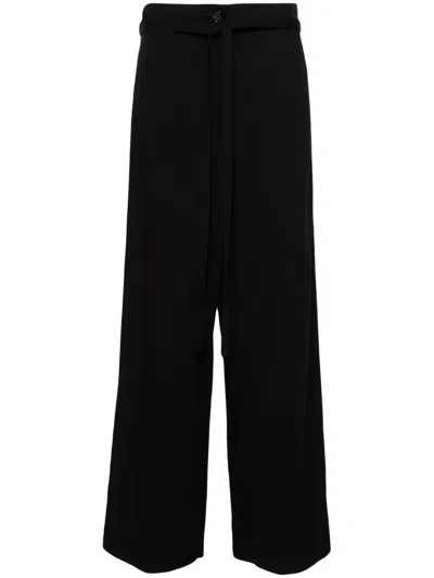 Totême Tie-waist Fluid Trousers In Black