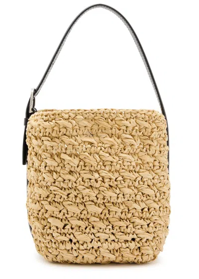 Totême Toteme Belted Small Paper Raffia Tote In Brown