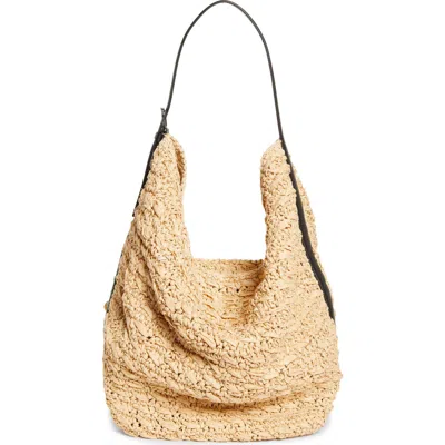 Totême Toteme Belted Straw Tote In Neutral