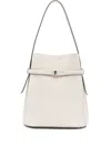 Totême Belted Suede Bucket Bag In Gray