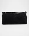 Totême Belted Suede Clutch Bag In Black