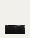 Totême Belted Suede Clutch Bag In Black