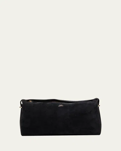 Totême Belted Suede Clutch Bag In Black
