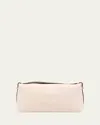 Totême Belted Suede Clutch Bag In White