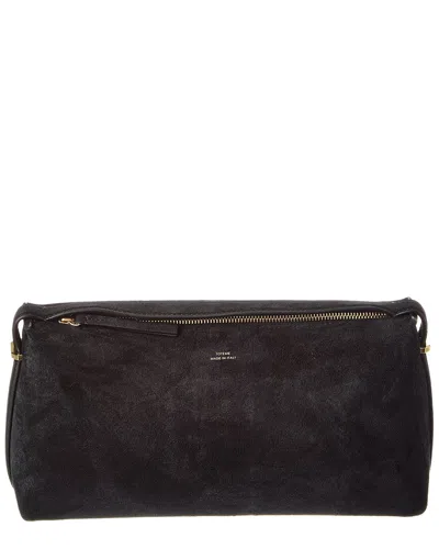 Totême Toteme Belted Suede Clutch In Black