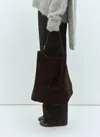Totême Belted Suede Tote Bag In Brown