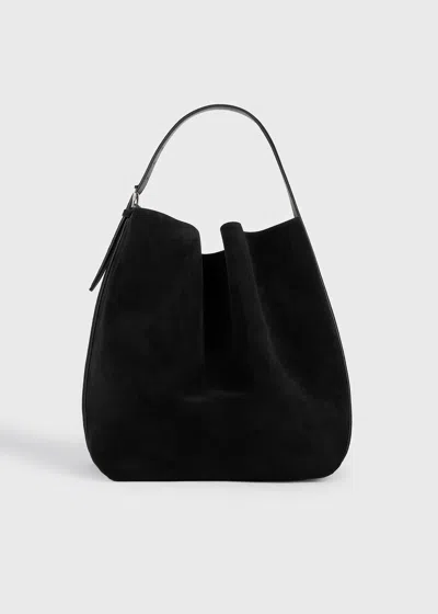 Totême Belted Suede Tote Black
