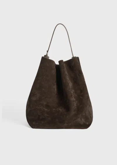 Totême Belted Suede Tote Brown