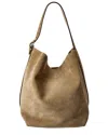Totême Toteme Belted Suede Tote In Nude