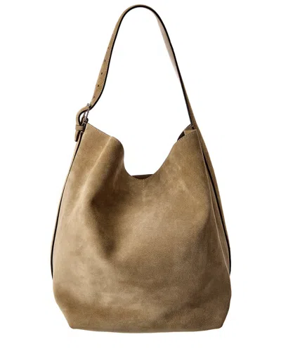 Totême Toteme Belted Suede Tote In Brown