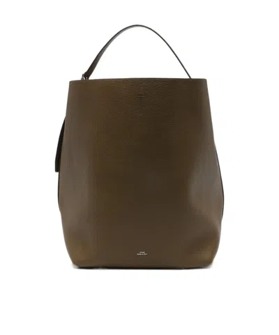 Totême Belted Tote Bag In Brown