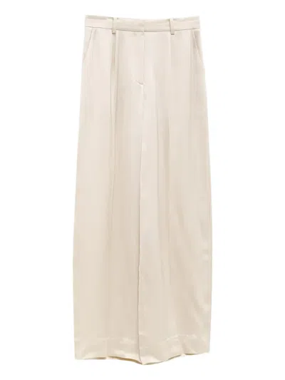 Totême Belted Trousers In Neutral