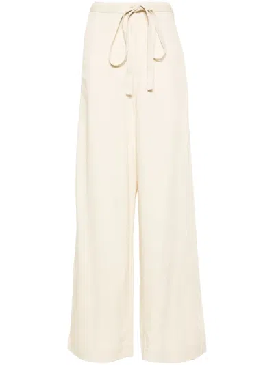 Totême Toteme Tie-waist Fluid Trousers In Neutral