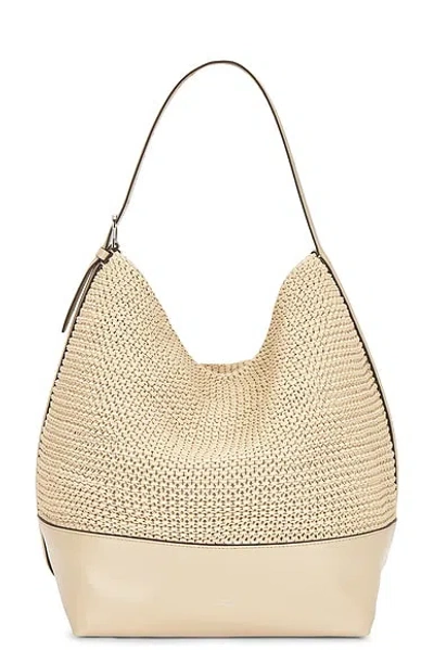 Totême Belted Woven Leather Tote Bag In Brown