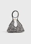 Totême Bevel Floral Wristlet Black/white In Multi