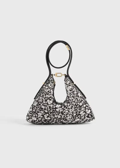 Totême Bevel Floral Wristlet Black/white In Multi