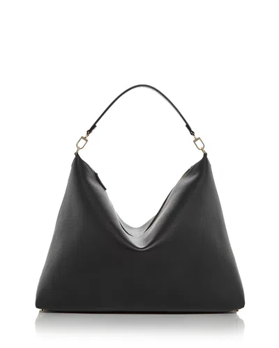 Totême Bevel Grained Leather Shoulder Bag In Black