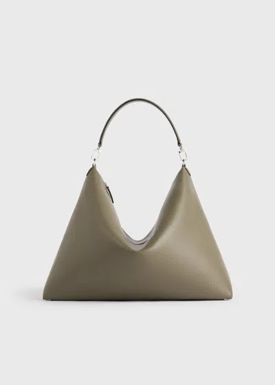 Totême Bevel Leather Bag Taupe In Brown