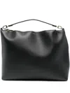 Totême Black Medium Bevel Grained-leather Bag In Black