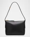 Totême Bevel Leather Wristlet Bag In Black