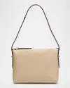 Totême Bevel Leather Wristlet Bag In Brown