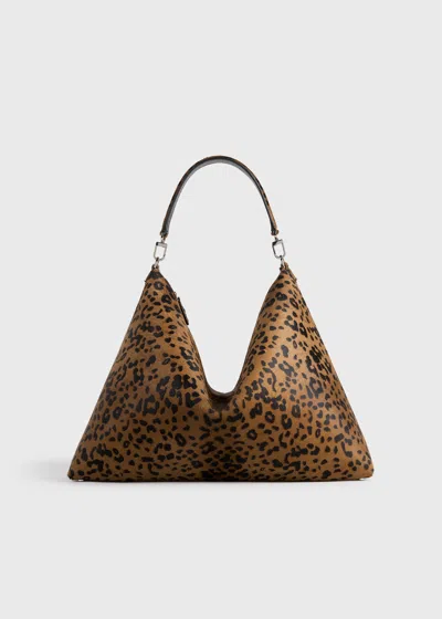 Totême Bevel Pony Hair Bag Leopard In Brown