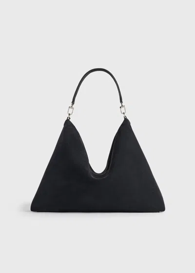 Totême Bevel Suede Bag Navy In Blue
