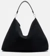 Totême Bevel Suede Tote Bag In Black