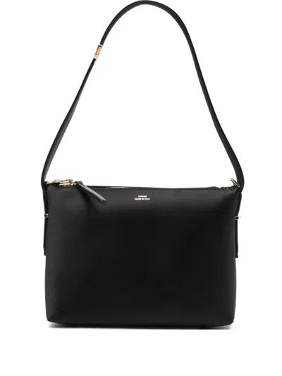 Totême Bevel Zip Shoulder Bag In Black