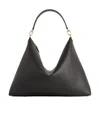 Totême Beveled Grain Leather Shoulder Bag In Black