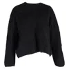 Totême Biella Round-neck Sweater In Black Alpaca In Black