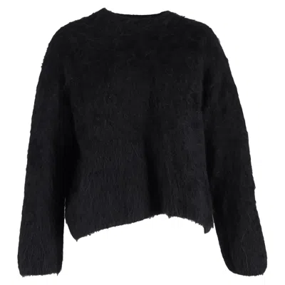 TOTÊME BIELLA ROUND-NECK SWEATER IN BLACK ALPACA