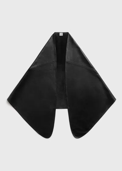 Totême Big Leather Scarf Black