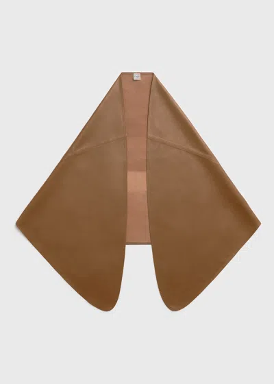 Totême Big Leather Scarf Copper In Brown