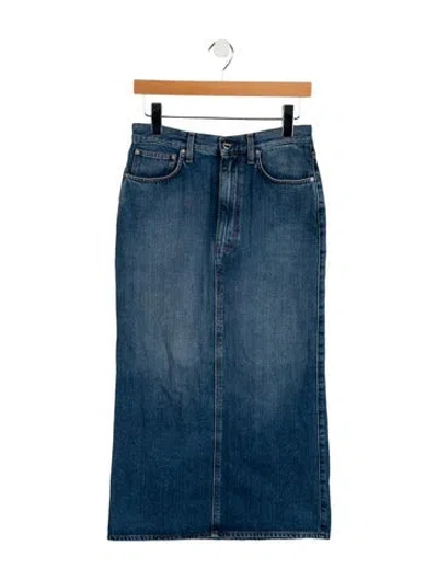 Pre-owned Totême Bitti Midi Length Skirt In Blue