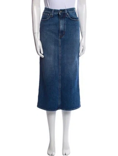 Pre-owned Totême Bitti Midi Length Skirt In Blue