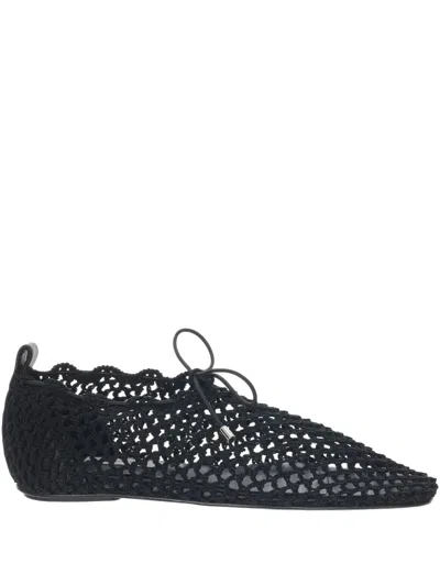 Totême Crochet Ballet Flats In Black